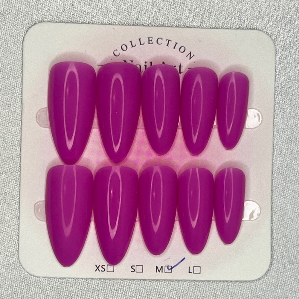 Magenta Stiletto Press-On Nails - Set of 10